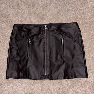 Wild Fable Faux Brown Leather Mini Skirt
